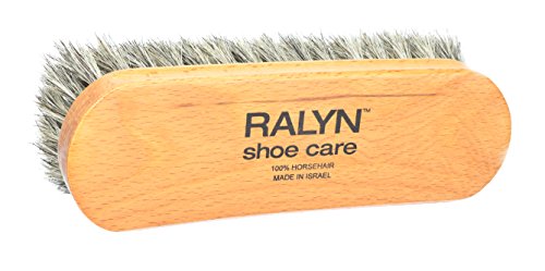 Ralyn Shoe or Boot Shine Buffer Horsehair Brush, Light Color Bristle. 1ct.