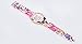 Suppion Women Silicone Printed Flower Causal Quartz Wrist Watches Hot Pink