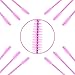 AKStore 100 PCS Disposable Eyelash Brushes Mascara Wands Eye Lash Eyebrow Applicator Cosmetic Makeup Brush Tool Kits (Pink)