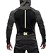 BROKIG Men's Gym Zip Hoodie, Workout Bodybuilding Fitted Muscle Slim Fit Hoody Jacket Sweatshirts With Pockets