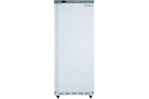 Empura 31-Inch One-Section Solid Door Reach-In Freezer | Commercial Upright Single Cooler for Hotel Restaurant Deli Cafeteria Ice Cream| (3) Epoxy-Coated Shelves, 22.69 Cu Ft, White, 110v (-10 to 0°F)