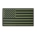 Set of 2 Olive Drab OD Hook PVC Rubber Patches USA American Flag Morale Army ISAF