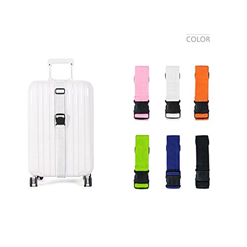 Luggage Straps - Travel Accessories TSA Approved Luggage Straps Suitcase Belts In 6 Colors Sold In 1/2/4 set By SWISSELITE (White 4 pcs) - Thumbnail 5