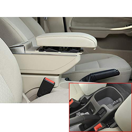 Muchkey Luxury Car Armrest Box Without USB For 2009-2014 Cruze Arm Rest Cover Center Console PU leather Interior Decoration Accessories Beige