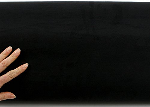 Magic-fix Peel & Stick Suede Look Pre-Pasted Fabric Shelf Liner Adhesive-Backed Suede Wall Paper (Black : 19.68 inch X 57.08 inch) - Thumbnail 2