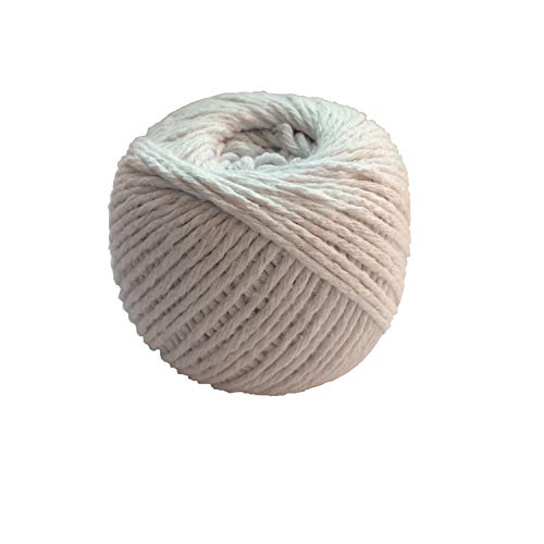 XWJ Macrame Cord 1.5mm x 229 feet Natural Cotton Twine, for Cooking, Crafts, Gardening, Tie-Downs, Decorative Projects