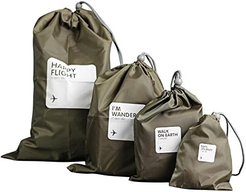 Toyoo Waterproof Storage Bag - Drawstring Bag Makeup Storage Pouch Cute 4 Different Sizes Cord Bag For Traveling ,Hiking ,Camping,Jogging