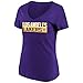 Lebron James Los Angeles Lakers #23 Women's Vertical Name & Number T-Shirt Purple