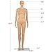 Yaheetech 72 inches Male Mannequin Adjustable Detachable Plastic Full Body Mannequin Dress Form w/Base