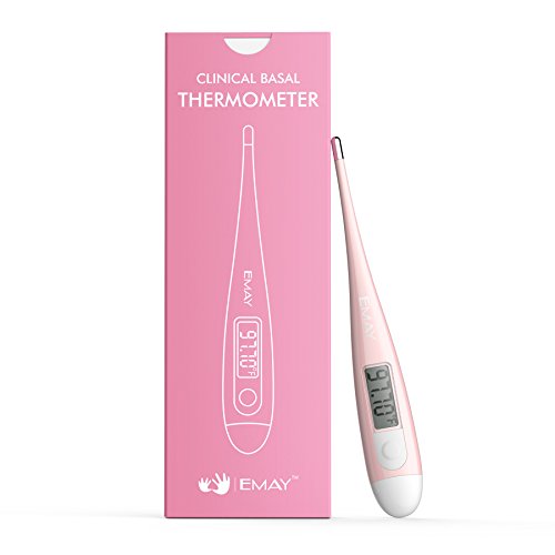 Basal Thermometer by Emay, Clinical BBT Accurate 1/100th Degree, Basal Body Temperature Thermometer For Natural Family Planning