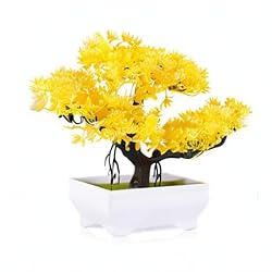 Frjjthchy Mini Artificial Bonsai Tree Plants with
