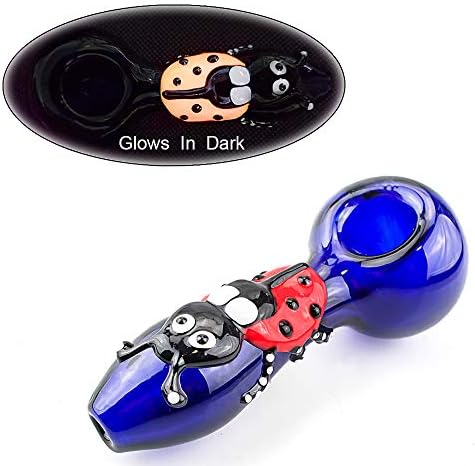 HUALIN Handmade Glass Tube 4 inch New Style Animal Series Ladybug Luminous Pipe๏ผLadybug๏ผ