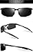 SIPLION Men's Polarized Sport Sunglasses - Ultra-Light Al-Mg Metal Frame for Driving boating fishing hiking - 8177 Black