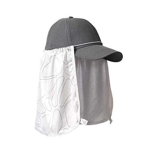 Sun Protection Hat Shade Attachment with SPF 45+ & Cooling Fabric- Whiteout
