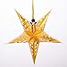 WPKLTMZ Paper Star Lantern Lampshade Hanging Christmas Xmas Day Decoration for LED Light Wedding Birthday Party Home Decor 8 Pcs 28cm Hollow Out Design (Lights not Included) (Gold)