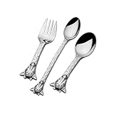 Mikasa 5177909 Giraffe 3-Piece 18/10 Stainless Steel Baby Feeding Set