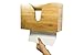 Bamboo Dual-Dispensing Multi-Fold Paper Towel Holder. Wall Mount or use on Counter Top, Table, or Sink for Portable Use. Houses Single, Z, C, Multi-Fold Paper/Hand Towels(Paper Towels Not Included)