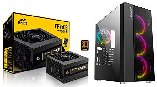 Ant Esports ICE-511MT Mid Tower Mesh Gaming Cabinet Computer Case -E-ATX,ATX,Micro-ATX,Mini-ITX Motherboard-Sliding Side Panel,Auto-RGB &amp; Fan-Ant 