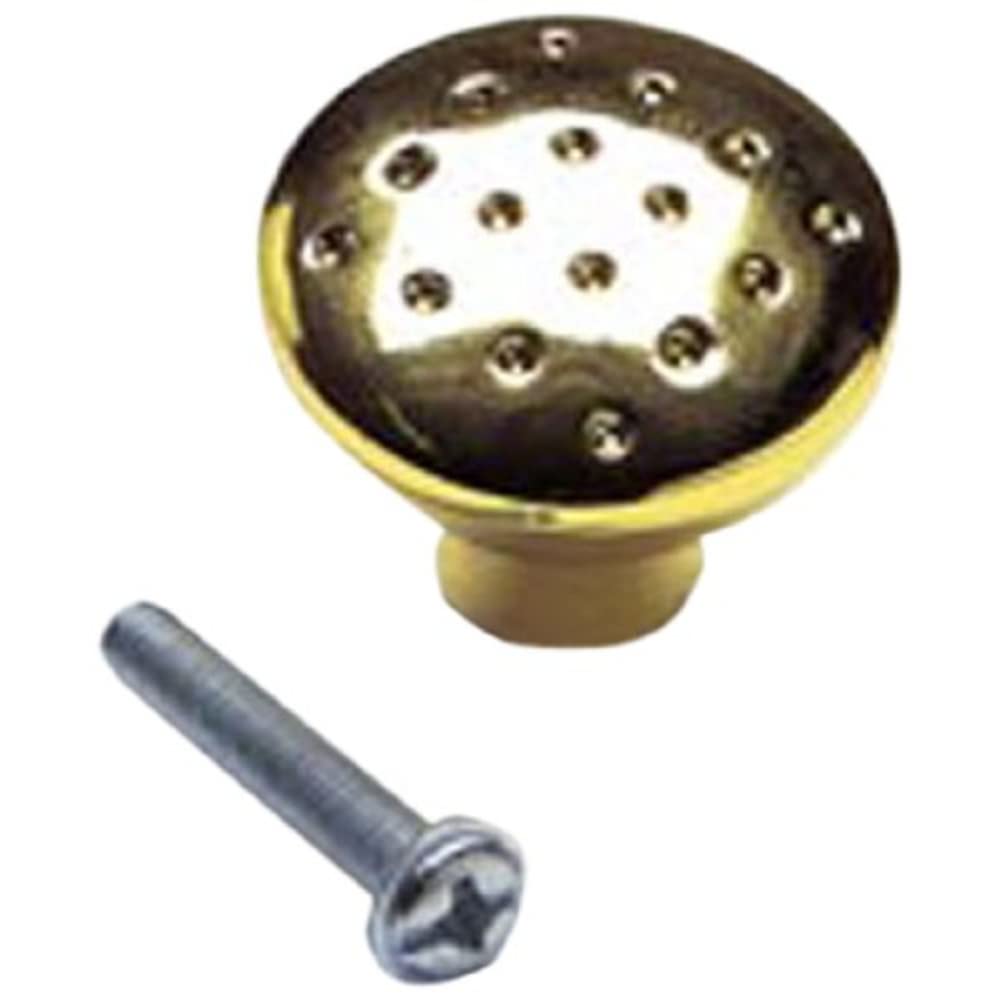 Merriway® BH01075 (20 Pcs) Dimpled Brassed Cupboard Cabinet Door Knob, 28mm (1.1/8 inch) - Pack of 20 Pieces