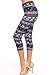 VIV Collection Print Brushed Capri Cropped Leggings Listing 1