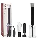 Cherry Juilt Wine Air Pressure Pump Opener Set Wine Bottle Cork Remover Accessory Tool Kit with Wine Aerator Pourer Foil Cutter and Vacuum Stopper Perfect Gift
