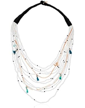 Seed Bead Multi Strand Necklace, 16.5
