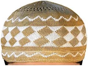 ran Brand New Mens Islamic Prayer Cap Muslim Topi Skull Hat Kufi Style Head YAM183