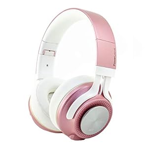Bluetooth Koptelefoons, PowerLocus P3 draadloze Over-Ear Koptelefoon P3 Inklapbaar – Bluetooth 5.0 – Met microfoon (Rose…