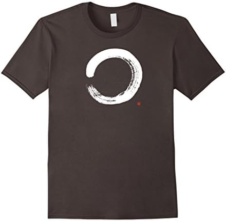Zen Enso T-shirt With Artistic Zen Circle Calligraphy - Male Small - Asphalt