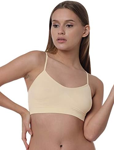 UnsichtBra Damen 3er Set Bustier Top BH ohne B/&uuml;gel Mehrpack Spaghettitr/&auml;ger Bralette BH Hemd Frauen Sport Yoga Unterw/&auml;sche