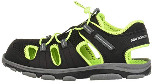 New Balance Unisex-Kid's Adirondack Sandal Sport, Black/Lime, P11W W US Little Kid - Thumbnail 5