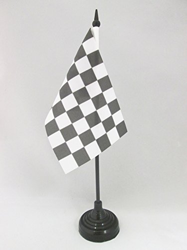 Drapeau Noir Et Blanc Formule 1 Course Automobile Formule 1 10 x 15 cm AZ FLAG Drapeau de Table Damier