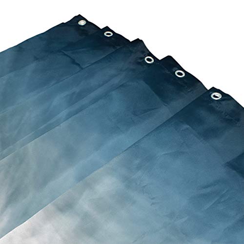 LORVIES Lanscape Bathroom Set, Polyester Fabric Shower Curtain (66X72 Inch) with Bath Mats Rugs(15.7 X 23.6 Inch)-12 Rings