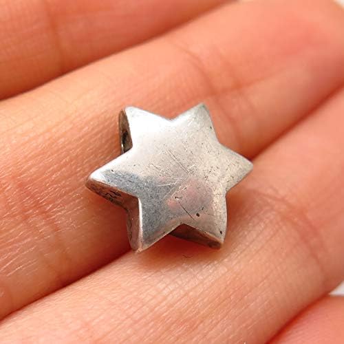 925 Sterling Silver Vintage Sheriffs Badge/Star of David Slide Pendant Jewelry Making Supply by Wholesale Charms