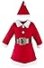 Lilax Girls' Holiday Christmas Santa Dress with Hat