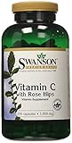 Swanson Premium  Vitamin C with Rose Hips 1,000 mg 250 Capsules