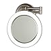 Zadro 10X - 1X Dimmable Sunlight Wall Mount Surround Mirror Satin Nickel