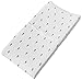 iLuvBamboo Bamboo Cotton Jersey Changing Pad Cover Set – 2 Pack – Black, Grey and White