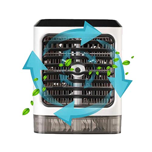 HAOCHIDIAN Portable Mini Air Cooler Indoor Small Refrigeration Air Conditioner Purifier Fan Spray Chiller USB Rechargeable Humidifier for Home Office Desktop Travel
