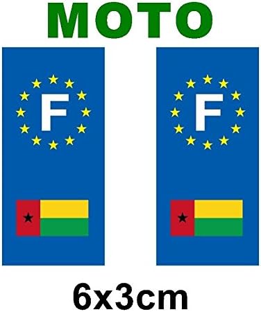 Autocollant Plaque Immatriculation Drapeau Guinee Bissau Moto Amazon De Kuche Haushalt