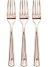 Creative Converting Metallic Plastic Forks, Rose Gold, 24 ct