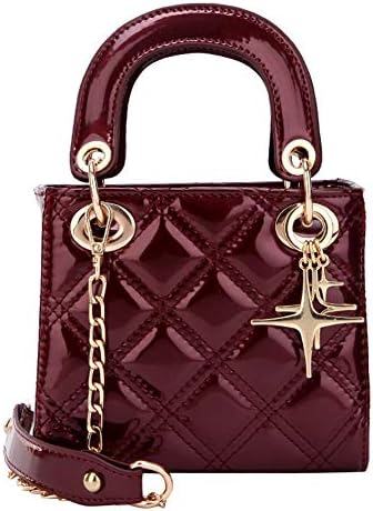 Women Punk Style Shoulder Handle Small Designer Purse Mini Clutch with Bling Rivets Studded Bag