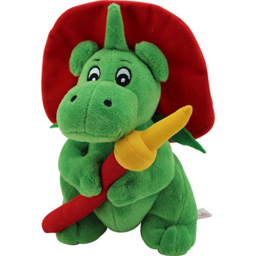 Sweety Toys 11025 Drache XL GRISU 20 cm mit Feuerwehrschlauch Feuerwehr Maskottchen Plüsch ca. 20 cm – Bild 3