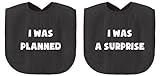 Funny baby twins bibs (Black)