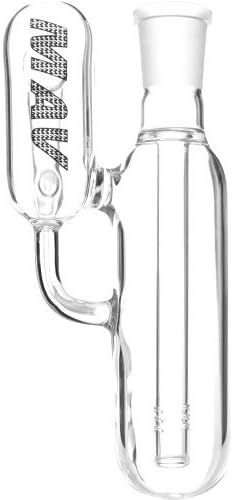 SCIENTIFIC LAB EQUIPMENT 12-1286, MAV GLASS ASH HOLDER 2X CHAMBER DIFFUSED PERC 45 ANGLED JOINT CLEAR MALE 18MM
