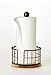 Pfaltzgraff Anvil Wire And Acacia Wood Paper Towel Holder, 13.25-Inch, Antique Black