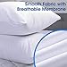 HOMEIDEAS 6-Pack Pillow Protectors with Zipper Standard Size - Waterproof Pillow Protectors & Pillow Encasement with Soft Polyester Fabric