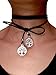 Choker Necklace Black Chokers for Women Fashion Jewelry for Women Leather Bolo Tree of Life Pendant