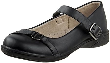 Laura Ashley Girls School Uniform Shoes with Elastic Gore Buckle (Toddler/Little Kid/Big Kid)