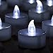 Mars LED Tea Lights - 24 Cool White Unscented Tealight Candles Bonus Decor Rose Petals - 1.4x1.4